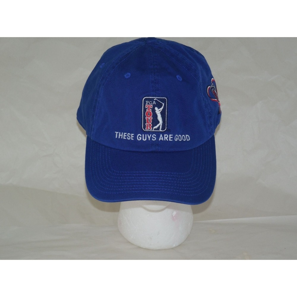 PGA Tour The Game Hat Adjustable AT&T Wireless These Guys Are Good Blue Golf Cap